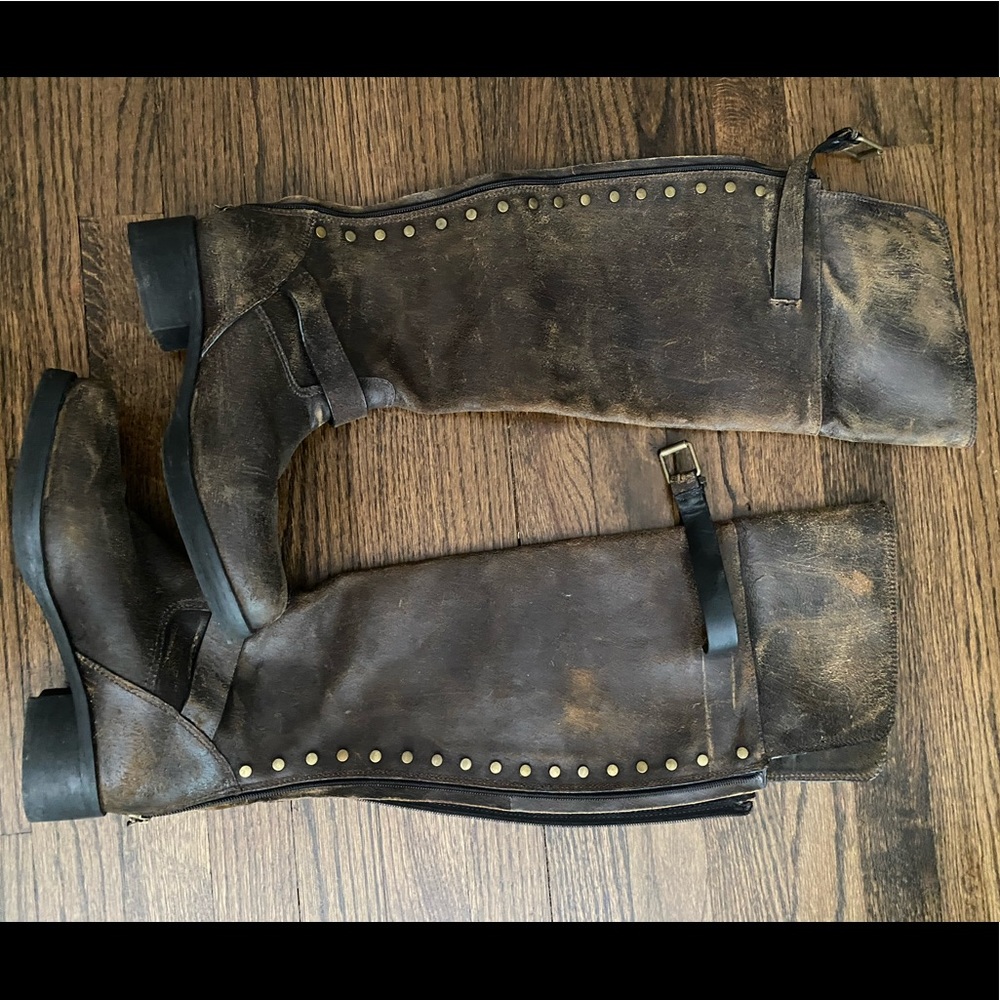 Tory Burch over the knee Moto Boots 9.5